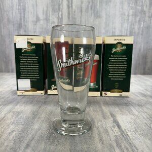 4 Smithwick's 1710 Beer Glass Stemmed Breweriana 6.5" Tall